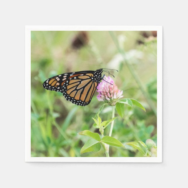 Serviette En Papier Papillon de monarque (Devant)