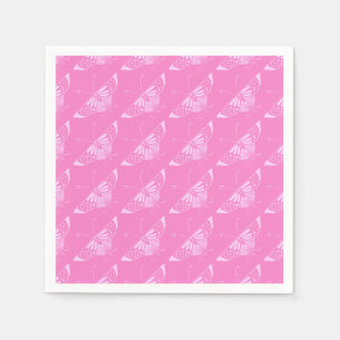 Serviette En Papier Papillon déco stylisé - orchidée rose