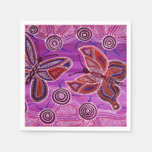 Papillon Dream Purple Napkins