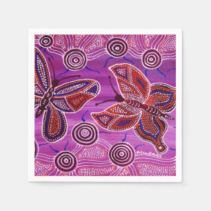 Serviette En Papier Papillon Dream Purple Napkins