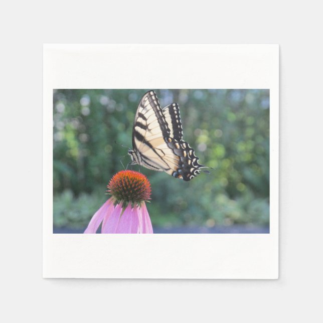 Serviette En Papier Papillon et confleur (Devant)