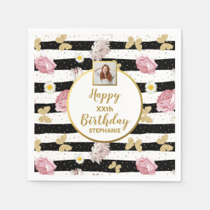 Serviette En Papier Papillon floral N'importe quel âge Photo personnal