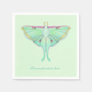 Serviette En Papier Papillon-lune avec personnalisation