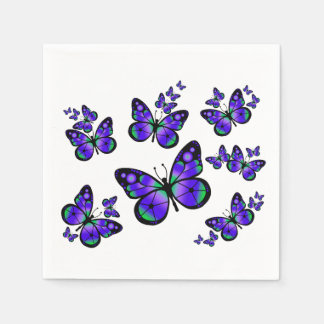 Serviette En Papier Papillon pourpre
