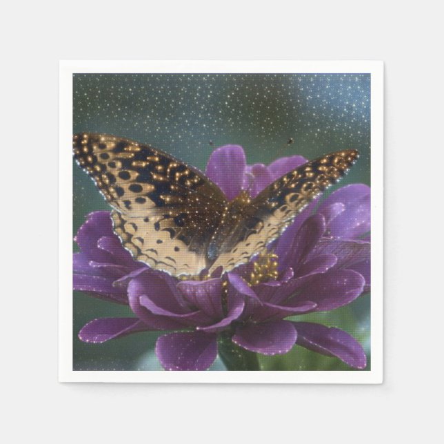 Serviette En Papier Papillon Starlight (Devant)