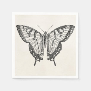 Serviette En Papier Papillon vintage Papillon personnalisé Insectes