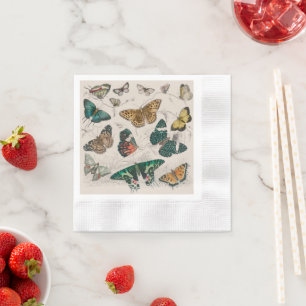 Serviette En Papier Papillons Collection Antique Papillons