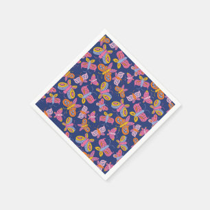 Serviette En Papier papillons colorés