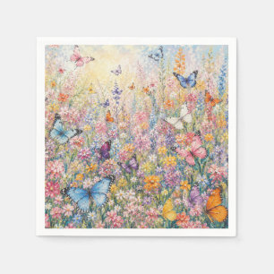 Serviette En Papier Papillons du Paradis – Une Fleur Sauvage Colorée 