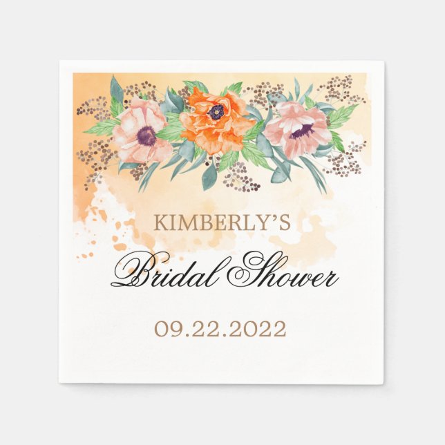 Serviette En Papier Papillons serviettes de douche nuptiale (Devant)