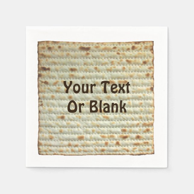 Serviette En Papier Pâque (Pesach) Matzah (Devant)