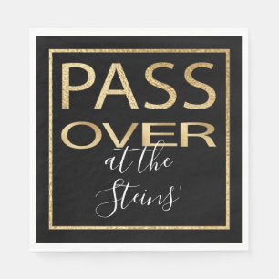 Serviette En Papier Pâque Standard Napkins Motif d'or Pâque