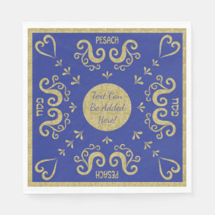 Serviette En Papier Pâques Blanc Standard serviettes Or Elegant