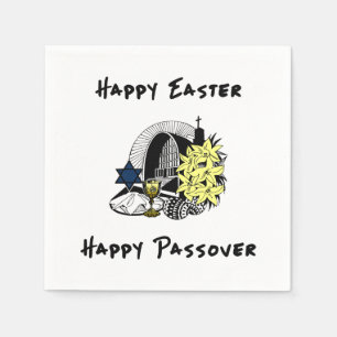 Serviette En Papier Pâques et Pâques interconfessionnelles joyeuses