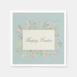 Serviette En Papier Pâques Fleur Sauvage Élégante de Printemps