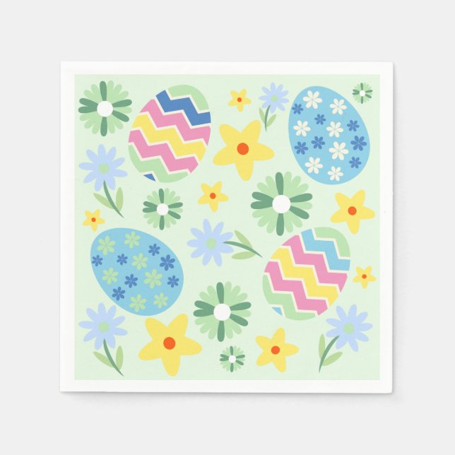 Serviette En Papier Pâques florales (Devant)