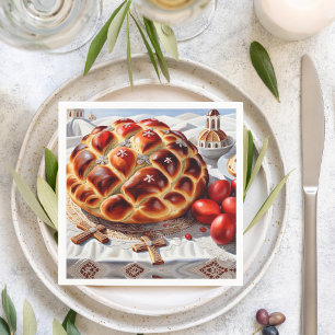 Serviette En Papier Pâques grecques élégantes