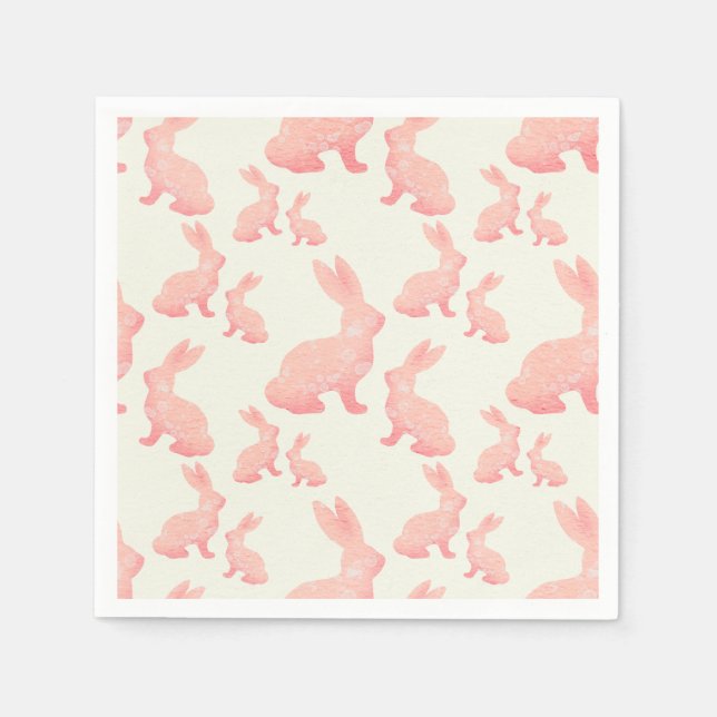 Serviette En Papier Pâques joyeuses - Le motif de Bunny (Devant)