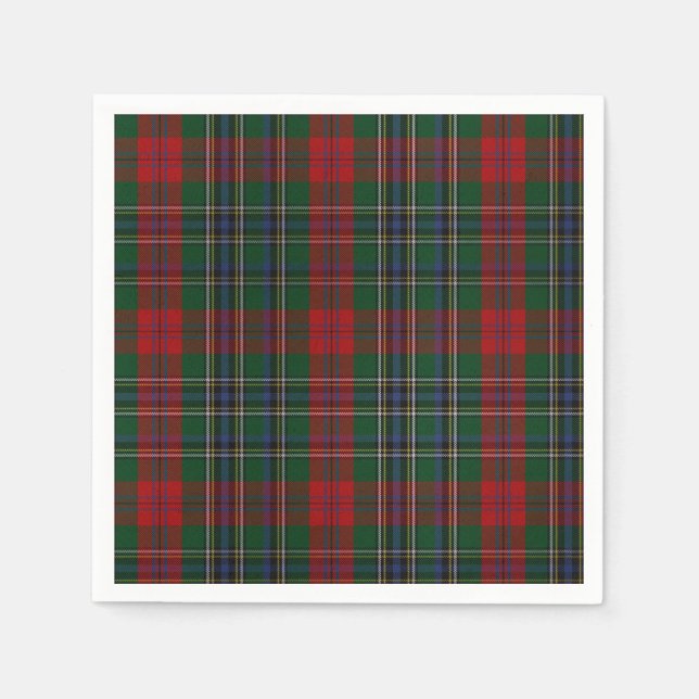 Serviette En Papier Paquets en papier peint MacLean Clan Tartan (Devant)