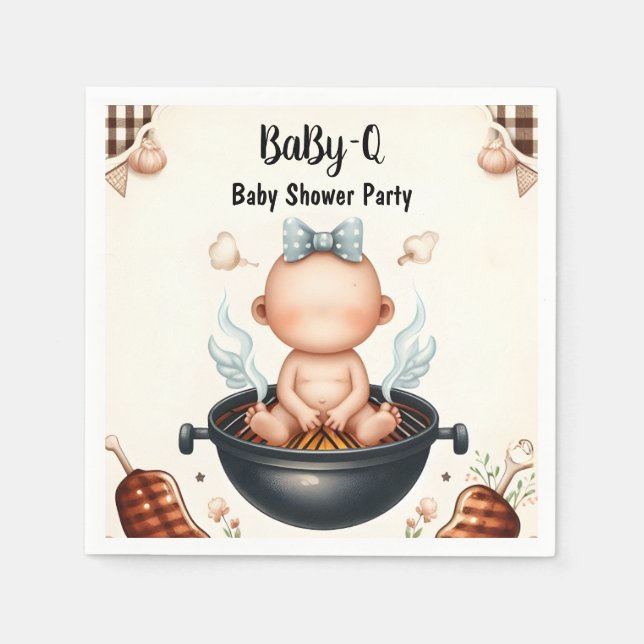 Serviette En Papier Par Plaid Babyq Fun Food Steak Beef Bbq Baby showe (Devant)