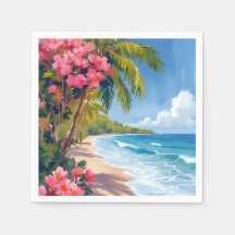 Paradis de plage tropicale | Peinture océanique