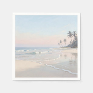 Serviette En Papier Paradis de plage tropicale sereine