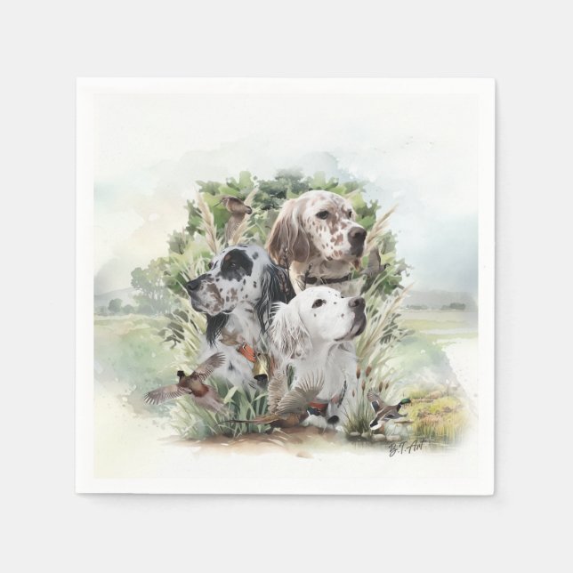 Serviette En Papier Paramètres anglais (Devant)