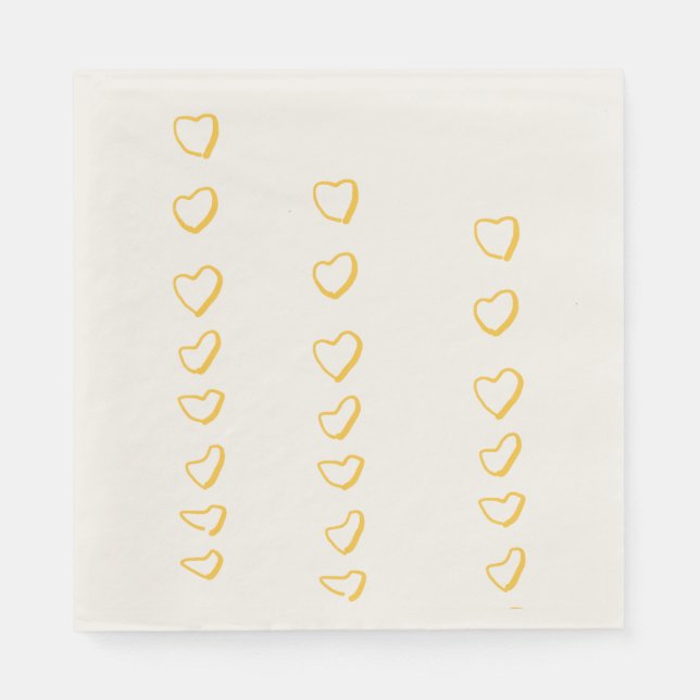Serviette En Papier Parchemin de cœur (Devant)