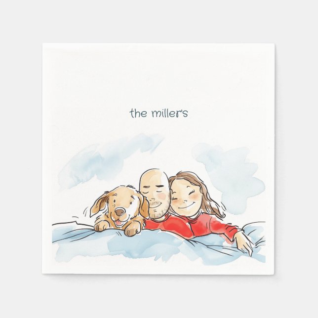 Serviette En Papier Parents de chiens (Devant)