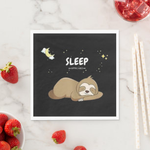 Serviette En Papier Paresseux Approuvé pour le Sommeil - Vêtements de