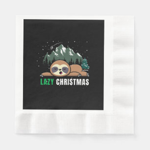 Serviette En Papier Paresseux de Noël marrant