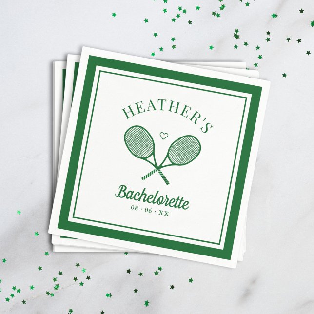 Serviette En Papier Parfait Match Dernier Swing Tennis Bachelorette (Créateur téléchargé)
