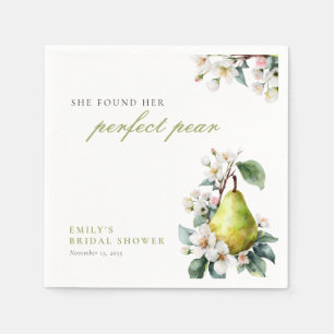 Serviette En Papier Parfaite Poire Fleurie Baby Shower de Mariage