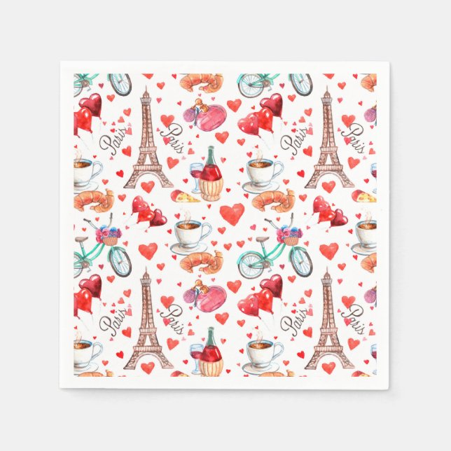 Serviette En Papier Paris (Devant)