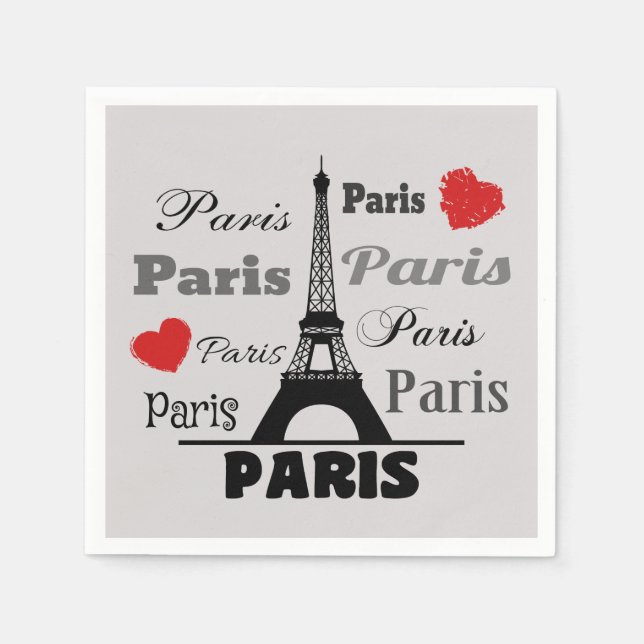 Serviette En Papier Paris (Devant)