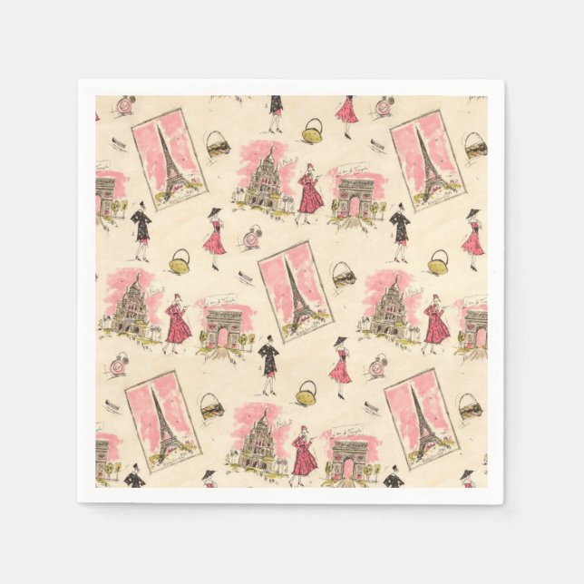 Serviette En Papier Paris 2 (Devant)