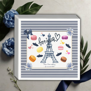 Serviette En Papier Paris avec amour pour notre Baby shower de Bebe Do