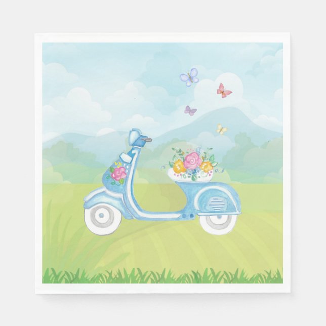 Serviette En Papier Paris France Tour Eiffel avec thème de soirée Scoo (Devant)