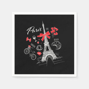 Serviette En Papier Paris France Voyage France Tour Eiffel