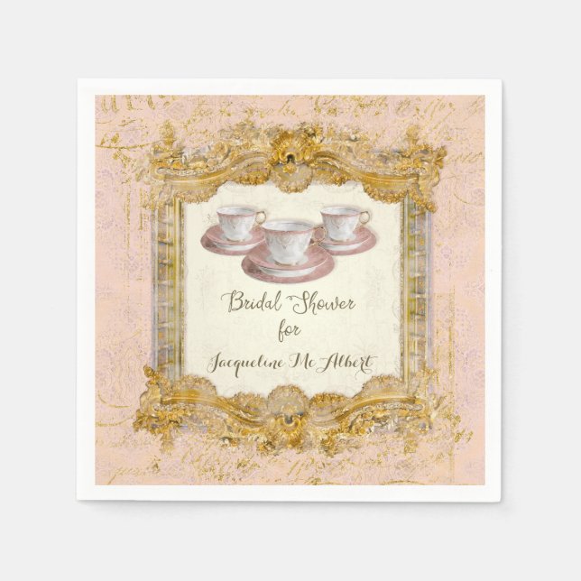 Serviette En Papier Paris French Royal Versailles Palace Tea Party (Devant)
