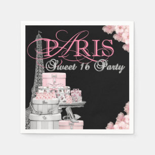 Serviette En Papier Paris Sweet 16 Anniversaire