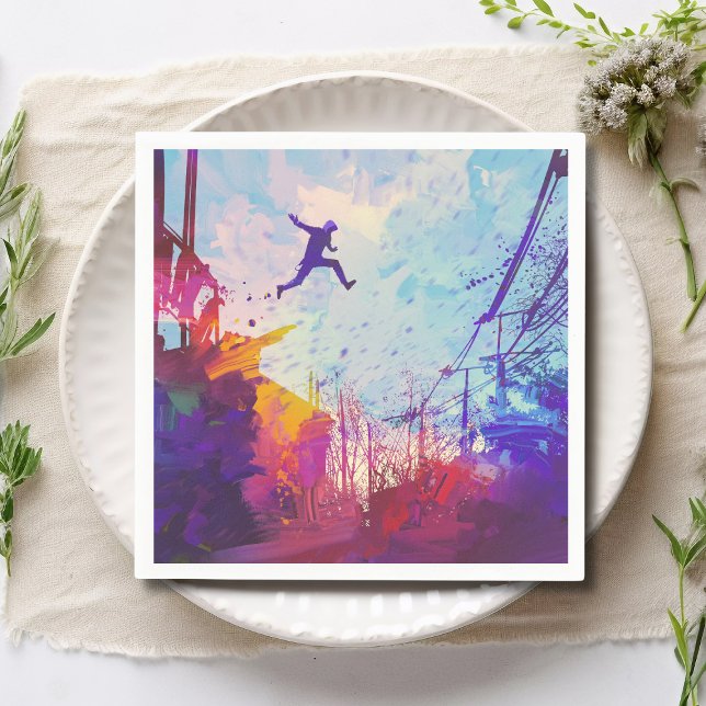 Serviette En Papier Parkour Urban Free Runling Freestyling (Créateur téléchargé)