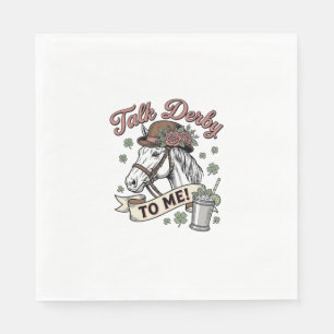 Serviette En Papier Parle Derby à Moi Cheval Mint Julep Vintage Chemis