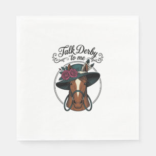 Serviette En Papier Parle Derby À Moi Design De Chapeau De Cheval Vint