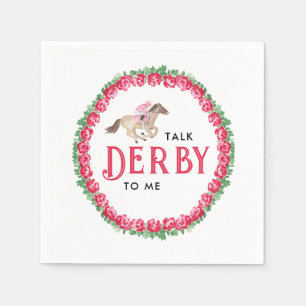 Serviette En Papier Parlez Derby   Mariage de Derby Course de Chevaux