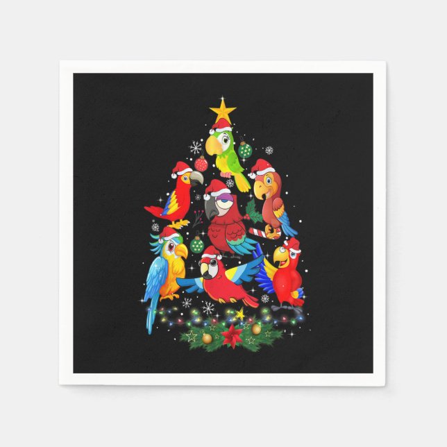 Serviette En Papier Parrot Bird Christmas Tree Ornament Funny Gifts Xm (Devant)