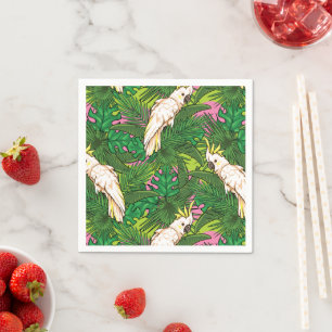 Serviette En Papier Parrot Pattern