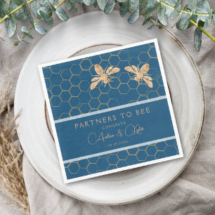 Serviette En Papier Partenaires à devenir abeille Fête de douche de ma