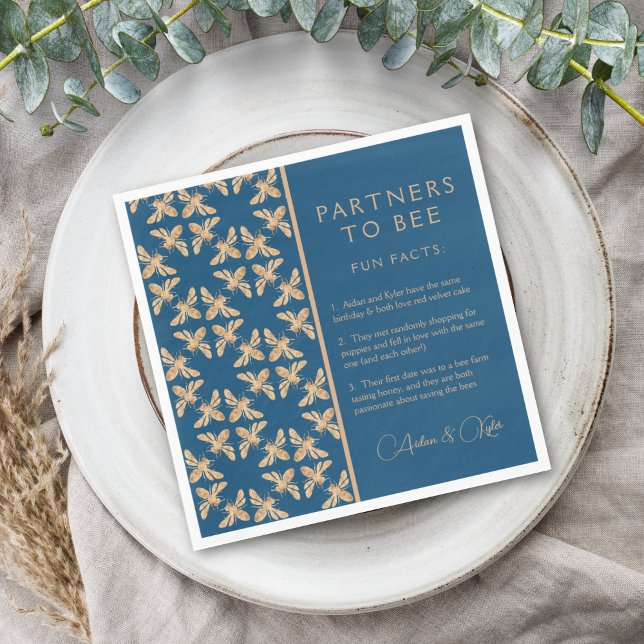 Serviette En Papier Partenaires pour Bee Indigo Honeycomb Fun Facts Sh (Créateur téléchargé)