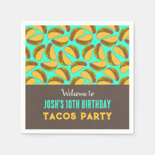 Serviette En Papier Parti à motif Anniversaire de enfant Tacos